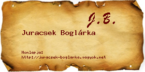 Juracsek Boglárka névjegykártya